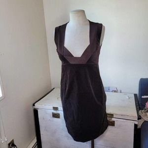 Gucci Dress Brown Velvet Sheath Dress w Pockets Medium